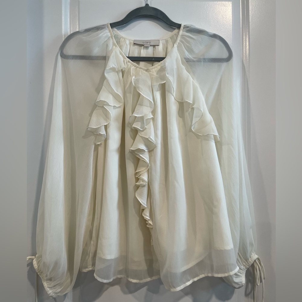 Loft Ruffle Blouse NWOT